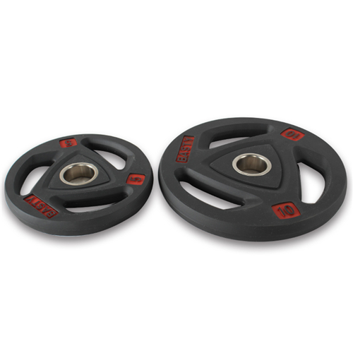 DP-08高档采标三孔彩色包胶手抓杠铃片批发大图展示2